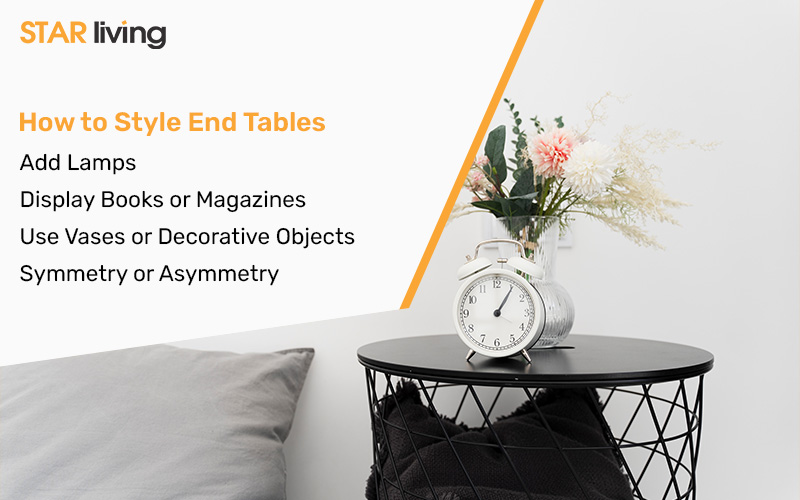 how to style end tables infographic